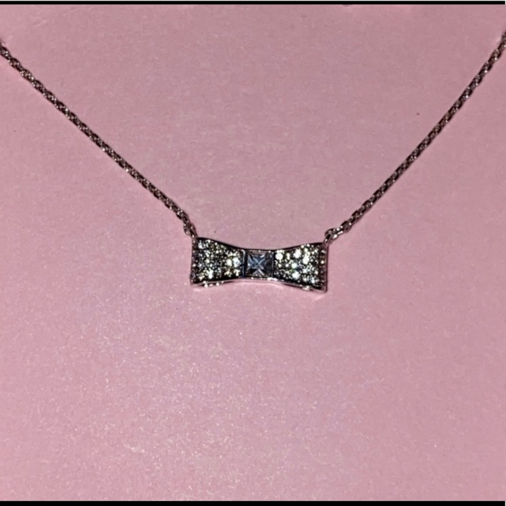 Kate Spade♠️Ready Set Bow Sparkle Necklace - Picture 2 of 5